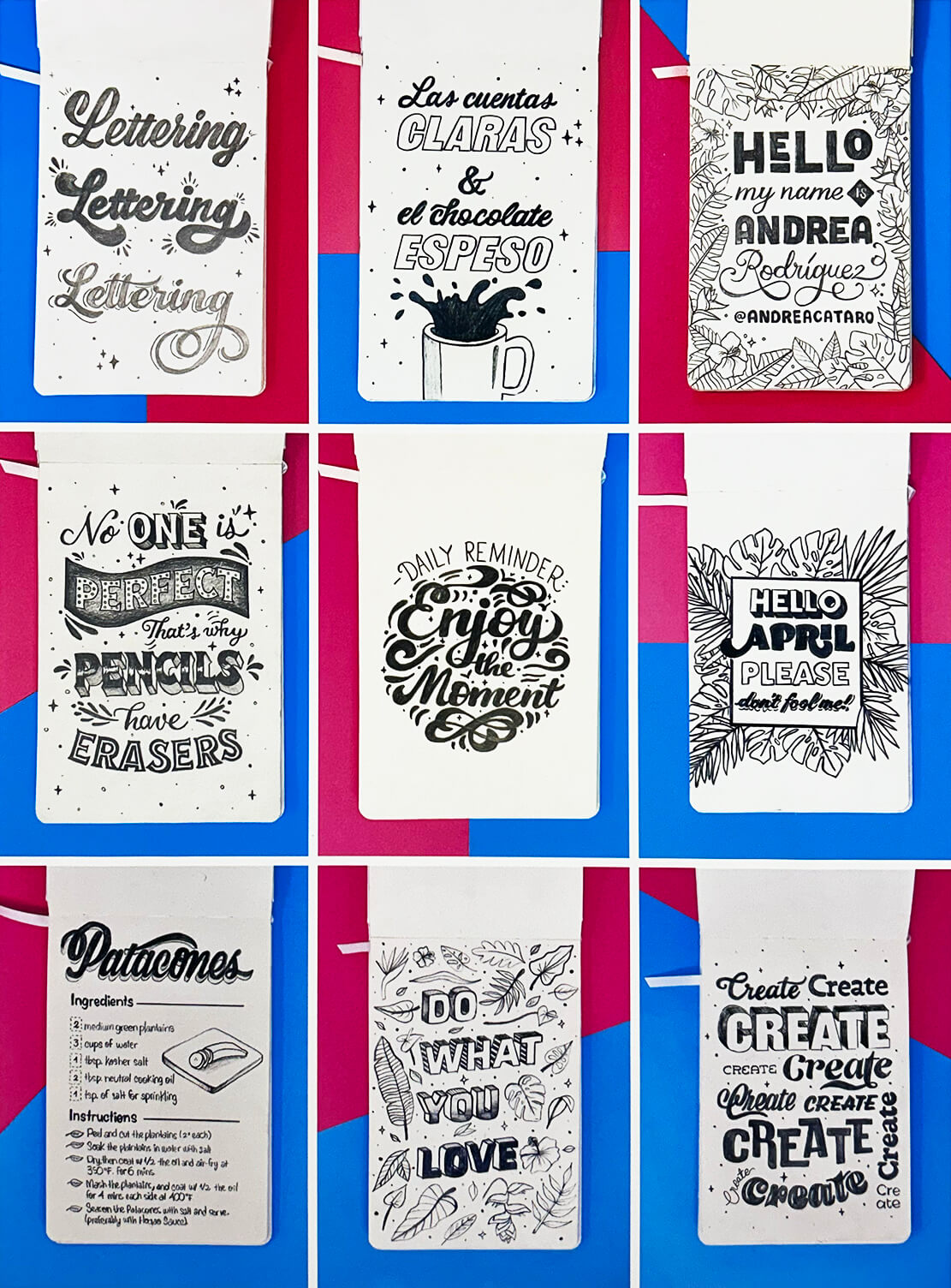 Andrea Rodriguez, Pencil Lettering Sketchbook