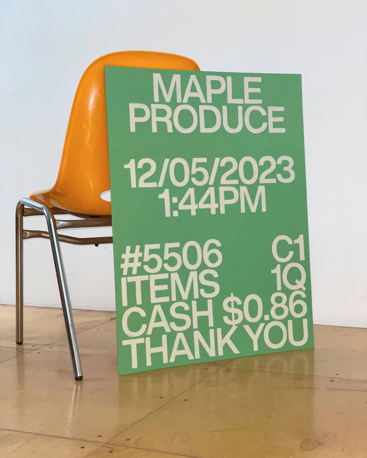 Henry Tyminski, Receipt Painting Maple Produce