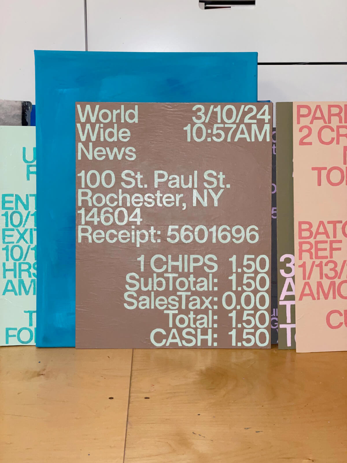 Henry Tyminski, Receipt Painting World Wide News