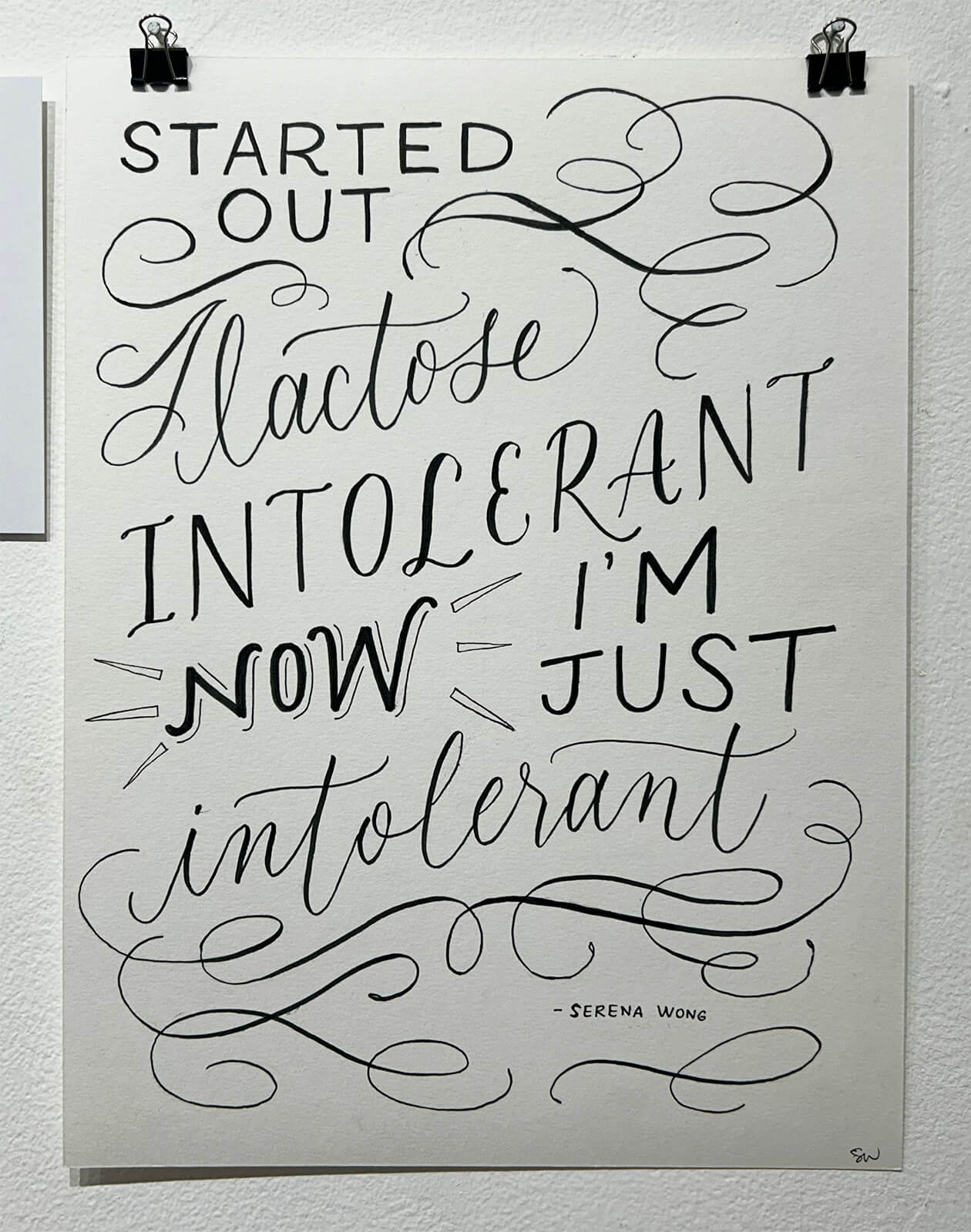 Serena Wong, All Kinds of Intolerant
